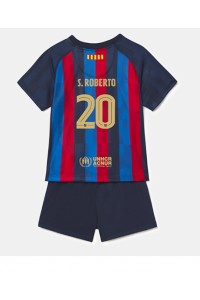 Fotbalové Dres Barcelona Sergi Roberto #20 Dětské Domácí Oblečení 2022-23 Krátký Rukáv (+ trenýrky)